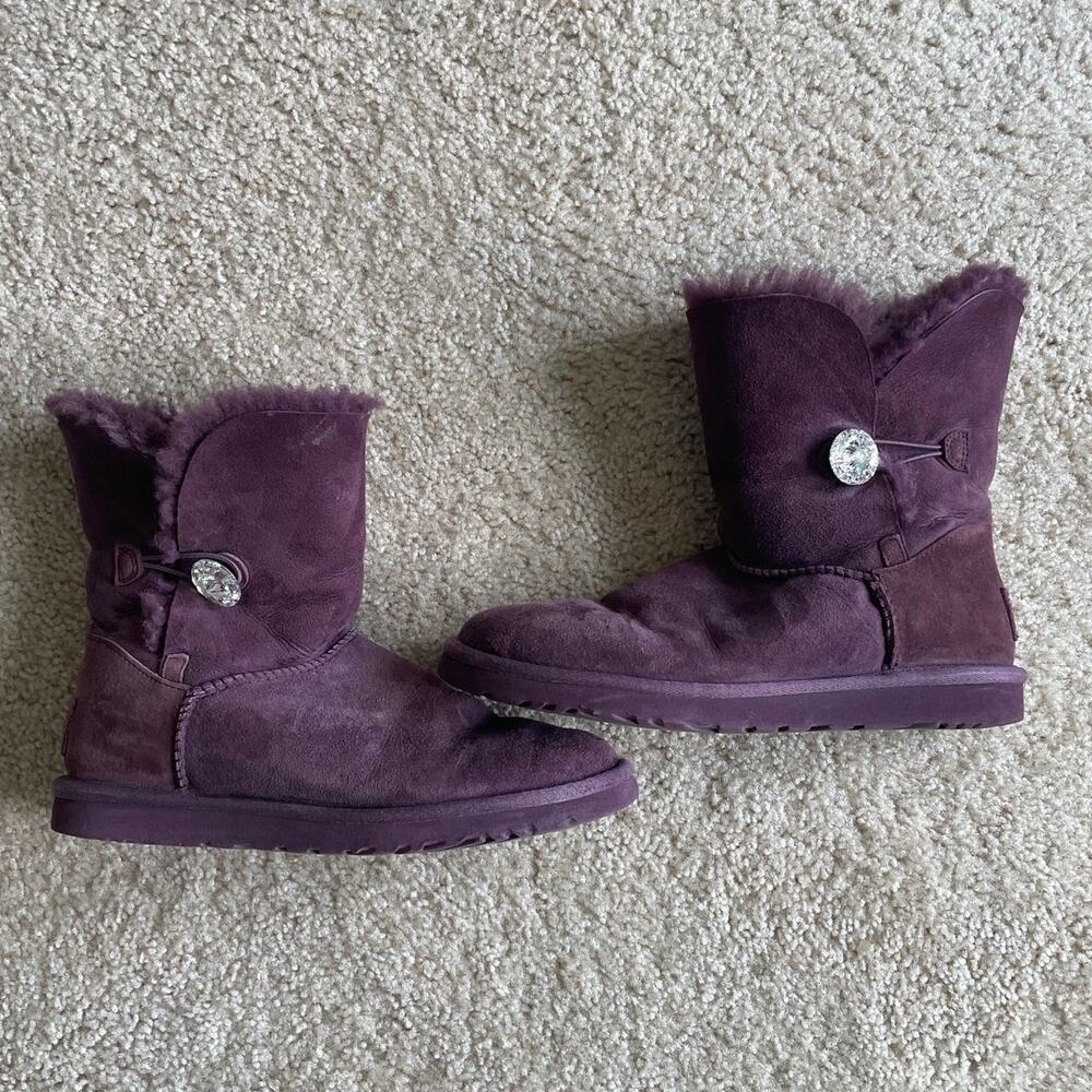 Ugg Purple Boots with Rhinestones 9